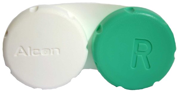 Behälter für Kontaktlinsen grün - weiß
