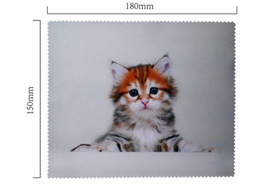 Mikrofaser Brillenputztuch – Liegendes Kätzchen