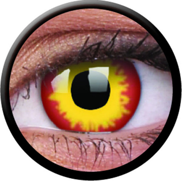 ColourVue Crazy Kontaktlinsen - WildFire (2 St. Jahreslinsen) – ohne Stärke