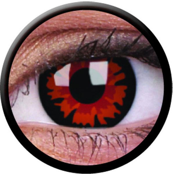 ColorVue Crazy-Kontaktlinsen - Demon (Volturi) (2 St. 3-Monatslinsen) – mit Stärke