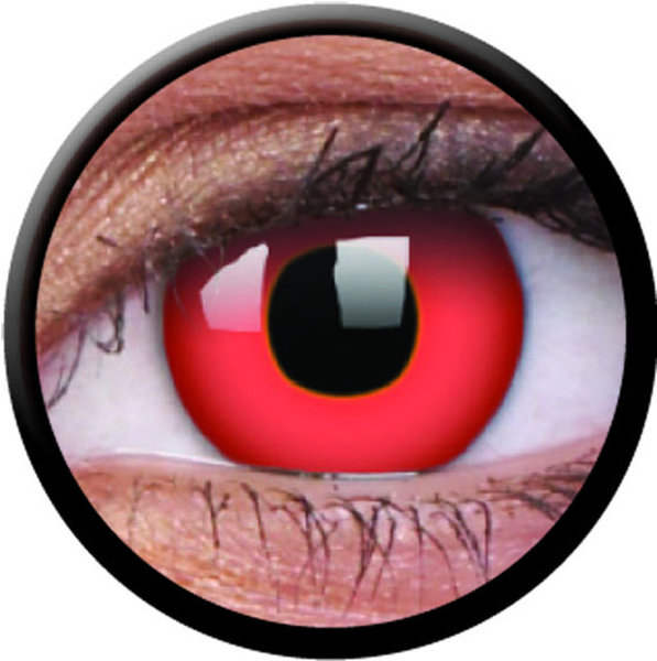 ColorVue Crazy-Kontaktlinsen - Red Devil (2 St. 3-Monatslinsen) – mit Stärke