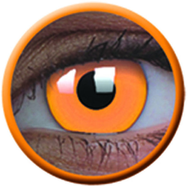 ColorVue Crazy Kontaktlinsen UV leuchtend - Glow Orange (2 St. Jahreslinsen) – ohne Stärke