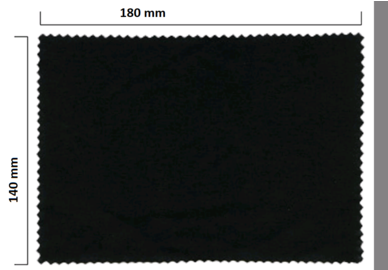 Mikrofaser Brillenputztuch – schwarz 140x180