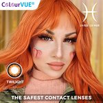 ColorVue Crazy-Kontaktlinsen - Twilight (2 St. 3-Monatslinsen) – mit Stärke