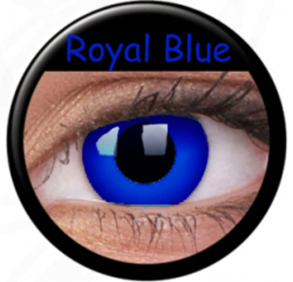 ColourVue Crazy Kontaktlinsen - Royal Blue (2 St. Jahreslinsen) – ohne Stärke