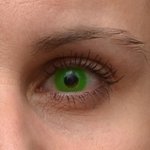 ColorVue Crazy Kontaktlinsen UV leuchtend - Glow Green (2 St. Jahreslinsen) – ohne Stärke