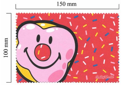 Mikrofaser Brillenputztuch Smiley  – der Clown