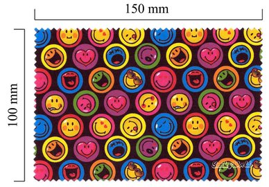Mikrofaser Brillenputztuch Smiley  – Smiley schwarz