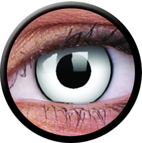 ColorVue Crazy-Kontaktlinsen - White Zombie (2 St. Tageslinsen) – ohne Stärke