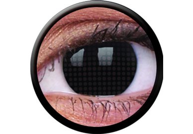 ColorVue Crazy Kontaktlinsen - Black Screen (2 St. Jahreslinsen) – ohne Stärke