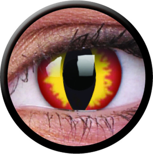 ColorVue Crazy Kontaktlinsen - Dragon Eyes (2 St. Jahreslinsen) – ohne Stärke