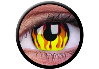 ColorVue Crazy Kontaktlinsen - Flame Hot (2 St. Jahreslinsen) – ohne Stärke