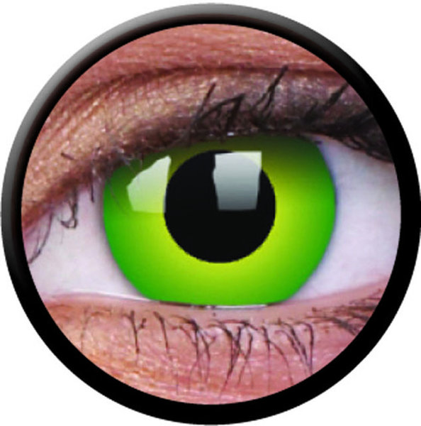 ColorVue Crazy Kontaktlinsen - Hulk Green (2 St. Jahreslinsen) – ohne Stärke