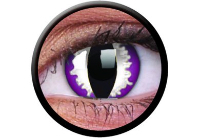 ColourVue Crazy Kontaktlinsen - Purple Dragon (2 St. Jahreslinsen) – ohne Stärke