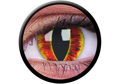 ColourVue Crazy Kontaktlinsen - Saurons Eye (2 St. Jahreslinsen) – ohne Stärke