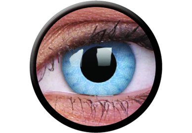 ColourVue Crazy Kontaktlinsen - Solar Blue (2 St. Jahreslinsen) – ohne Stärke