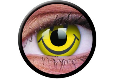 ColourVue Crazy Kontaktlinsen - Smiley (2 St. Jahreslinsen) – ohne Stärke