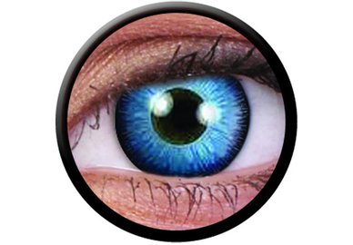 ColourVue Crazy Kontaktlinsen - Space Blue (2 St. Jahreslinsen) – ohne Stärke