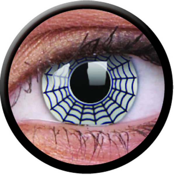 ColourVue Crazy Kontaktlinsen - Spider (2 St. Jahreslinsen) – ohne Stärke