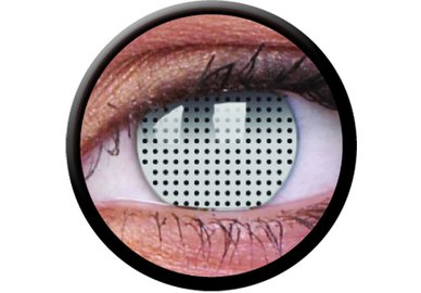 ColourVue Crazy Kontaktlinsen - White Screen (2 St. Jahreslinsen) – ohne Stärke