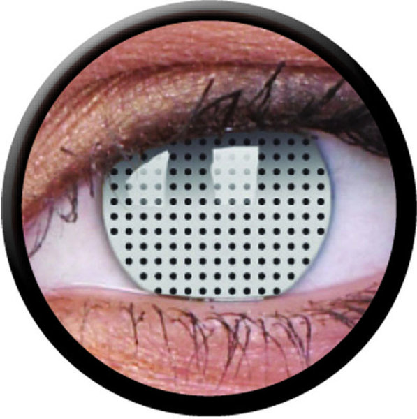 ColourVue Crazy Kontaktlinsen - White Screen (2 St. Jahreslinsen) – ohne Stärke