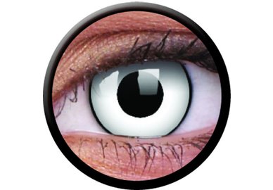 ColourVue Crazy Kontaktlinsen - White Zombie (2 St. Jahreslinsen) – ohne Stärke