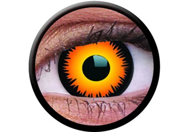 ColorVue Crazy-Kontaktlinsen - Orange Werewolf (2 St. 3-Monatslinsen) – mit Stärke