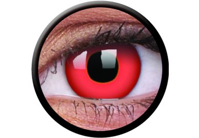ColorVue Crazy-Kontaktlinsen - Red Devil (2 St. 3-Monatslinsen) – mit Stärke