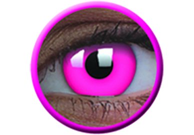 ColorVue Crazy Kontaktlinsen UV leuchtend - Glow Pink (2 St. Jahreslinsen) – ohne Stärke