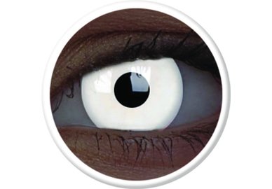 ColorVue Crazy Kontaktlinsen UV leuchtend - Glow White (Magic) (2 St. Jahreslinsen) – ohne Stärke