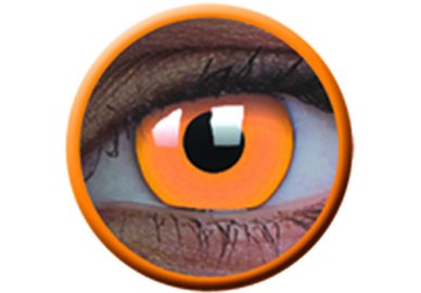 ColorVue Crazy Kontaktlinsen UV leuchtend - Glow Orange (2 St. Jahreslinsen) – ohne Stärke